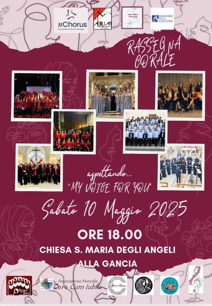 Locandina my voice for you 10 maggio